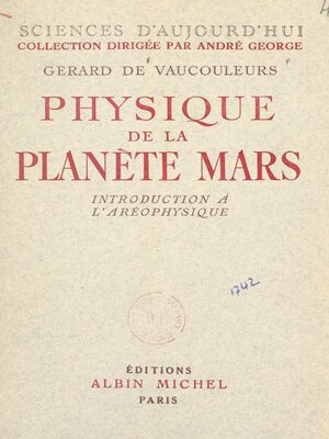 cover image of Physique de la planète Mars